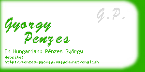 gyorgy penzes business card